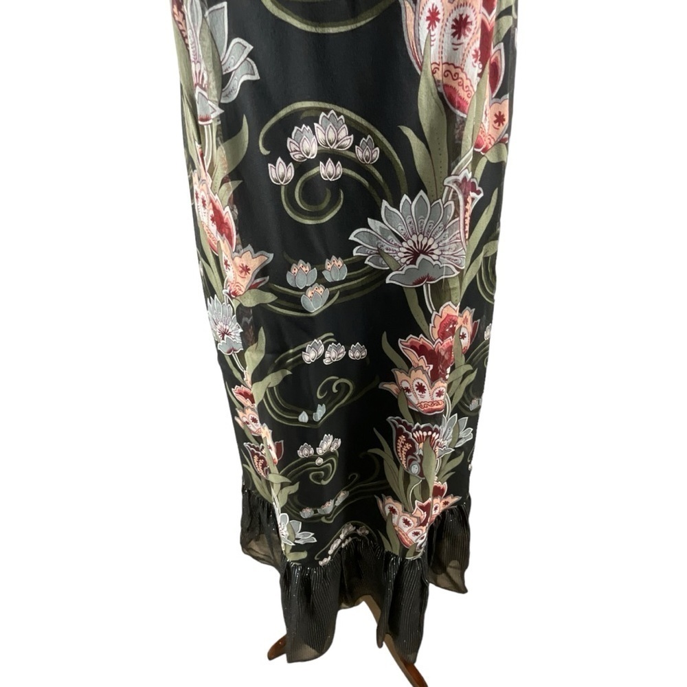 Nanette Lepore  Heirloom Embroidered‎ Sleeveless Velvet Silk Floral Dress - Picture 5 of 15